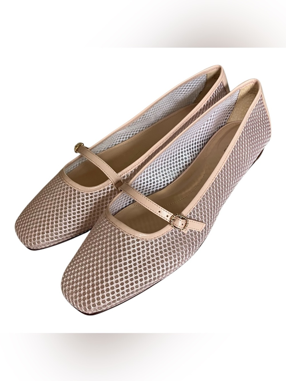 Talbots Sloan Mary Jane Mesh Flats Nude Tan NEW Women’s 11